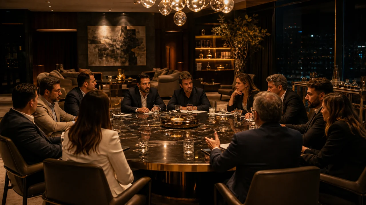 Comparação entre networking disperso e uma sala seletiva de negócios